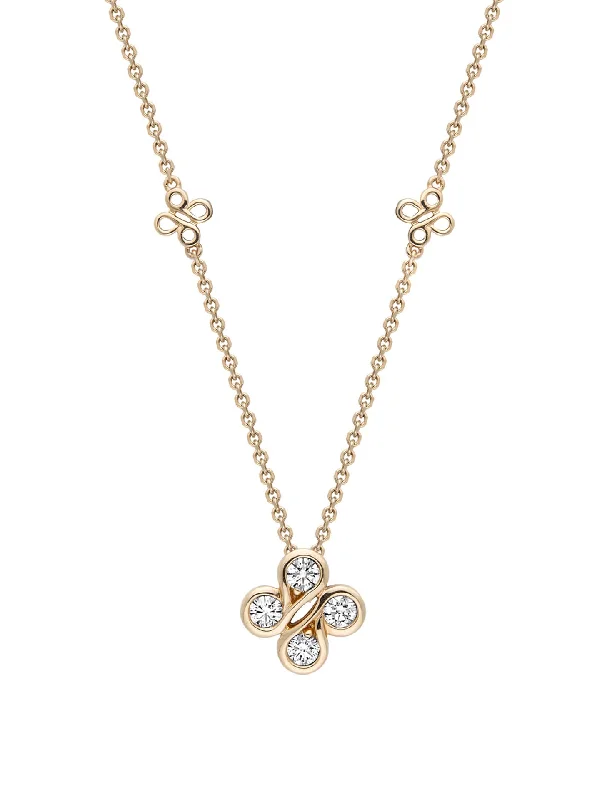 Fashion necklaces for women-Be Boodles Mini Yellow Gold Diamond Pendant