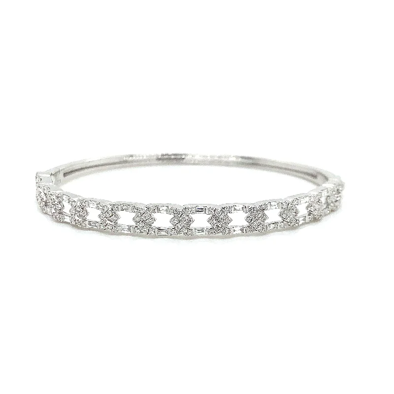 Women’s luxury cuff bracelets-Diamond Bangle