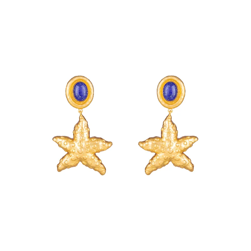 Women’s minimalistic earrings-Giana Earrings Lapis