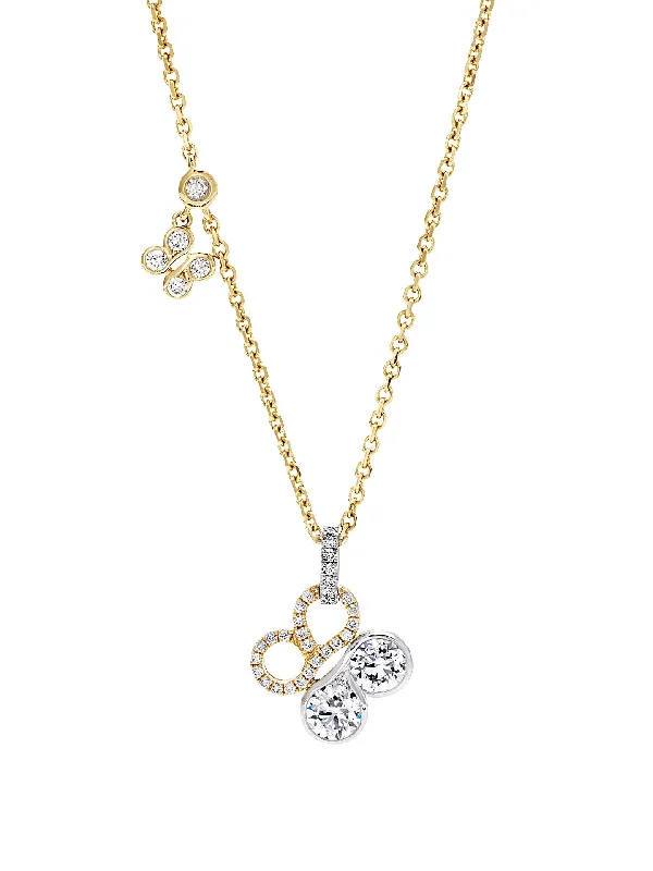 Simple gold necklaces for women-Be Boodles Yellow Gold Diamond Pendant