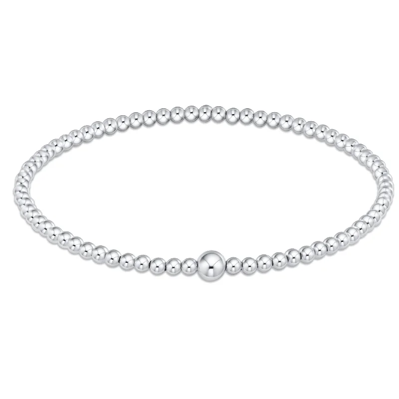 Women’s diamond bangles-Classic Sterling 3mm Bead Bangle