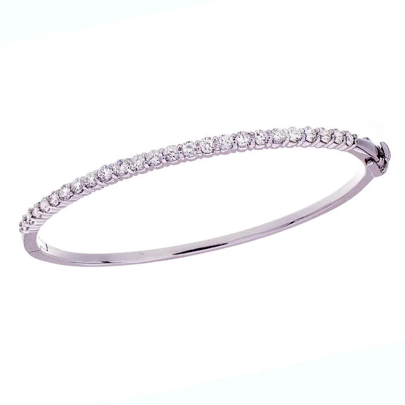 Women’s minimalistic bracelets-Diamond Bangle - BAA11-1.5W