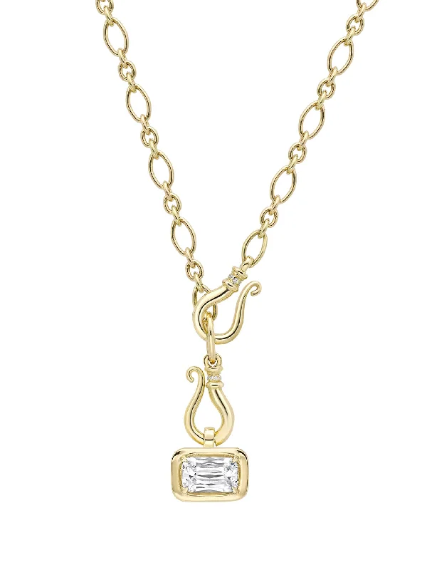 Women’s necklaces with emerald stones-Florentine Ashoka Yellow Gold Diamond Pendant