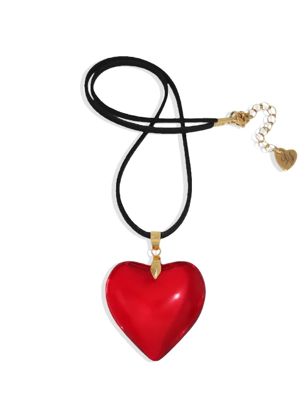 Trendy pearl necklaces for women-Valentina Heart Necklace