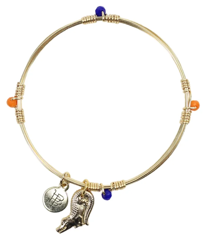 Women’s stacking bracelets-The Gameday Bangle - Orange + Blue