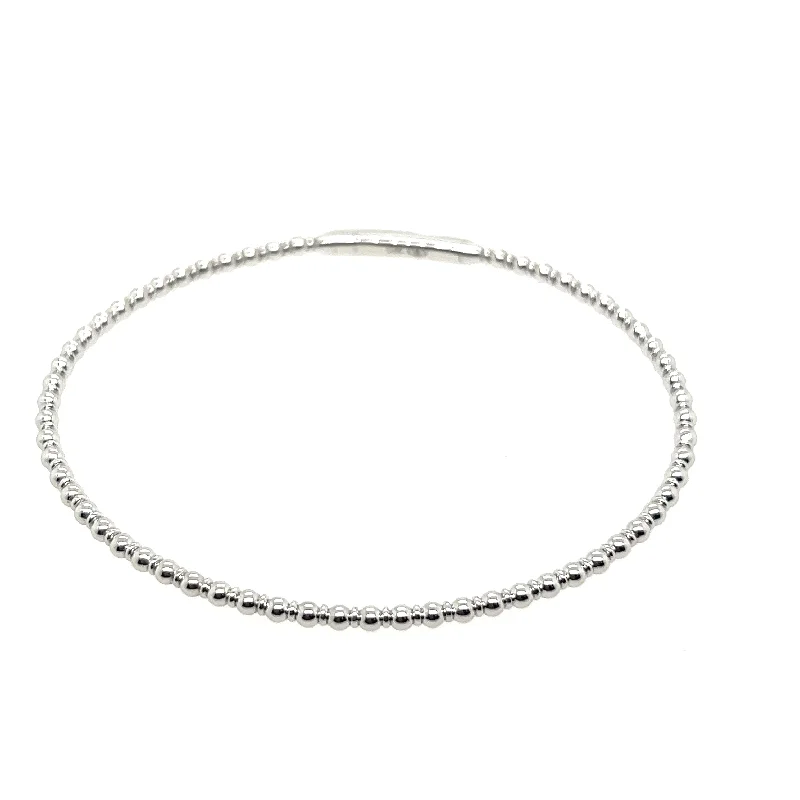 Simple silver bracelets for women-14K White Gold Tracer Flexi Bangle