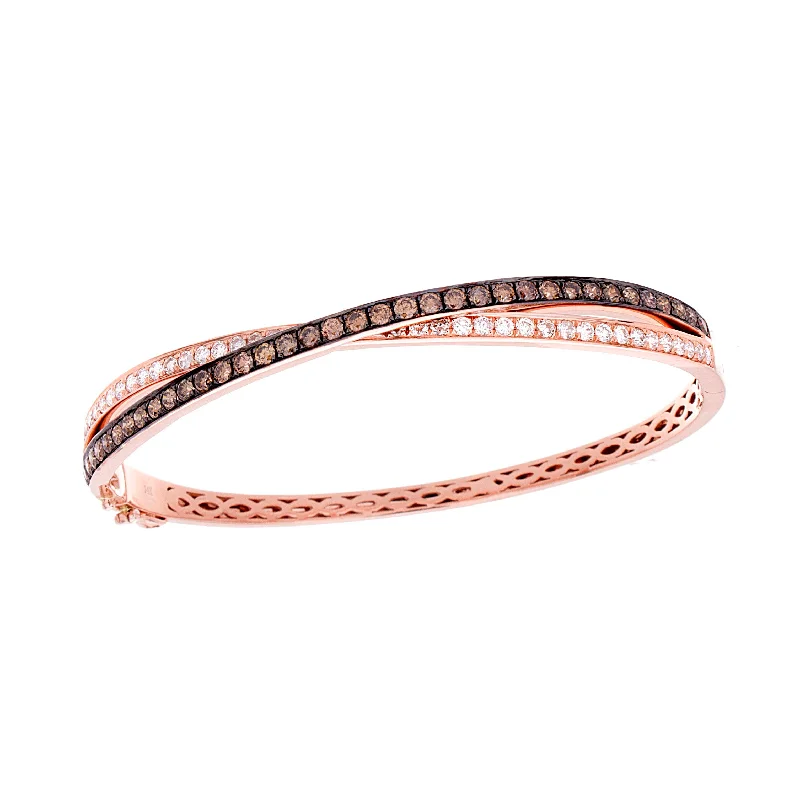 Affordable bracelets for women-Choco Diamond Bangle