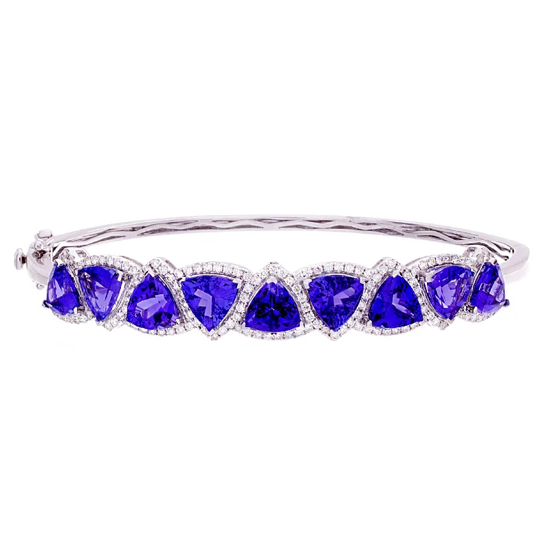 Women’s cuff bracelets-Tanzanite Bangle