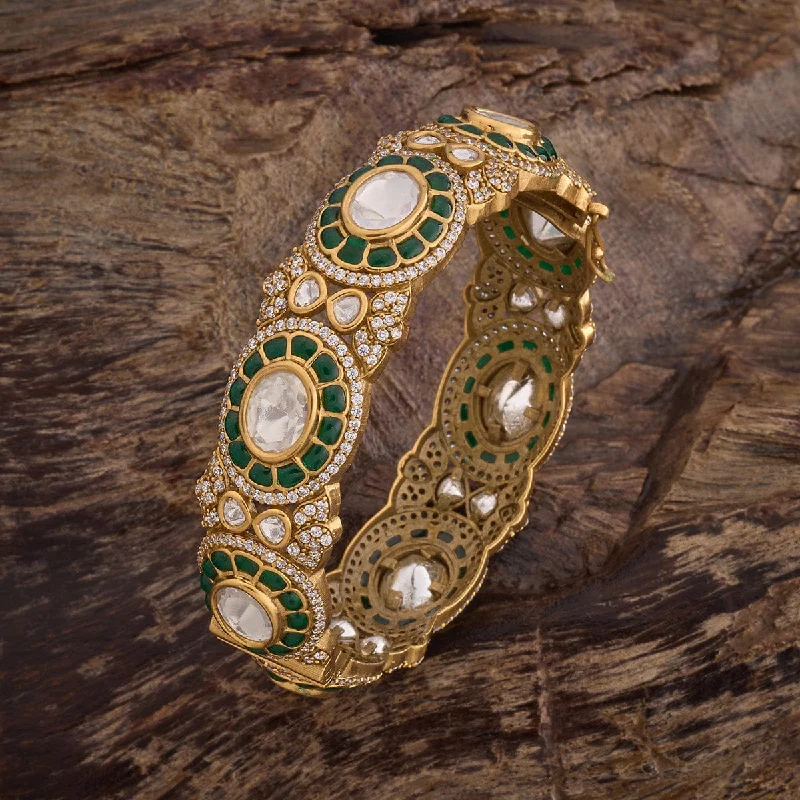 Women’s statement bracelets with diamonds-Kundan Bangle 181357