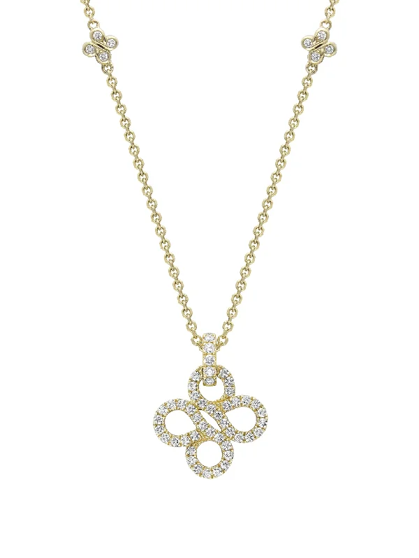 Women’s statement necklaces-Be Boodles Pavé Yellow Gold Pendant