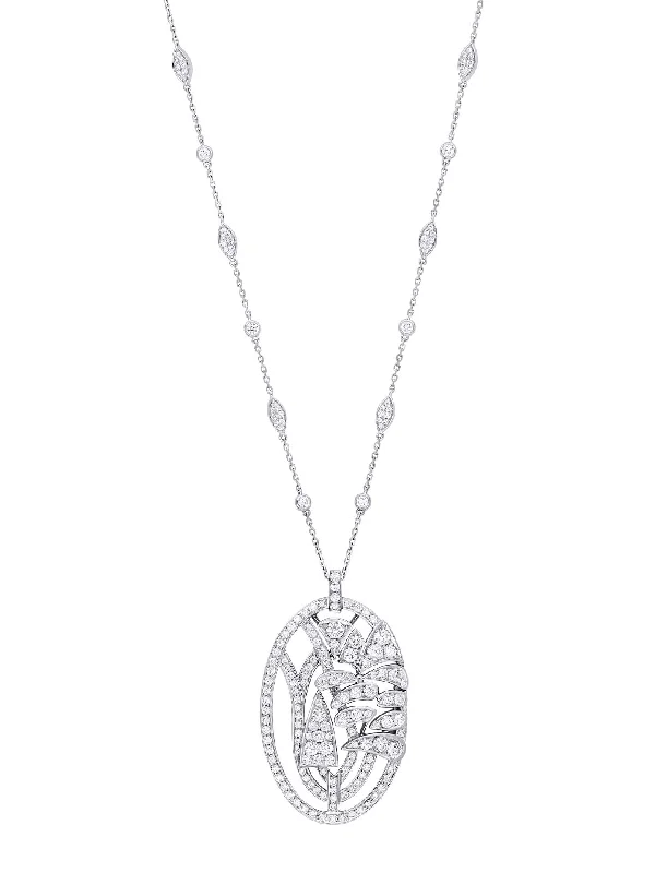 Women’s necklaces with evil eye pendants-Rievaulx Diamond Platinum Pendant