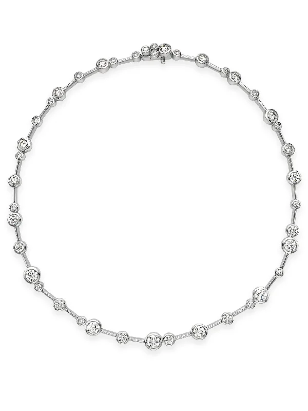 Women’s necklaces with tassels-Raindance Large Platinum Diamond Necklace