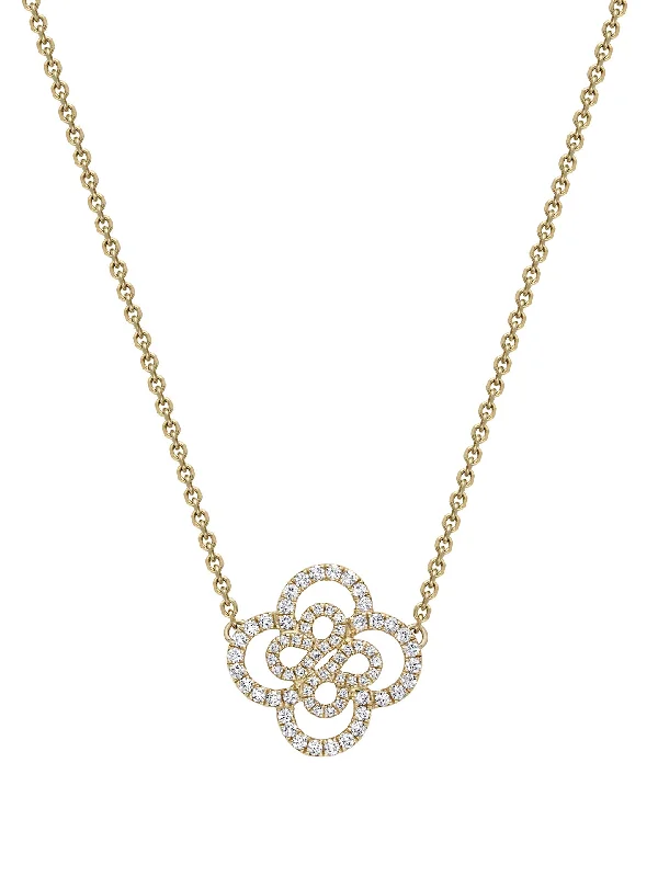 Women’s statement necklace chains-Be Boodles Double Motif Yellow Gold Pendant