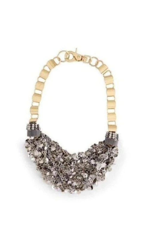 Classic pearl necklaces for women-Inspired Gold Silver Mesh Necklace