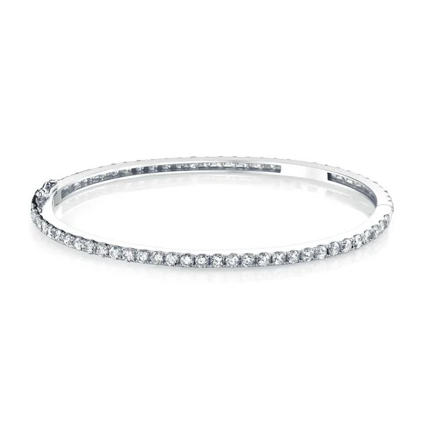 Women’s charm bracelets-READY TO SHIP DIAMOND FULL JUMBO BANGLE