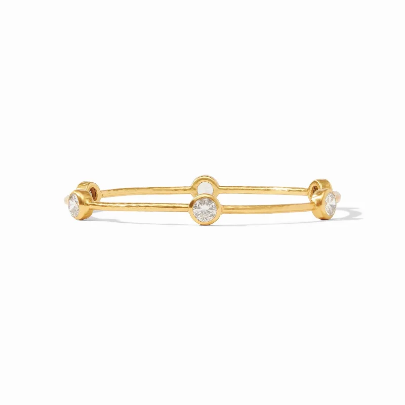 Women’s bracelets with sapphires-Julie Vos | Milano Bangle with CZ Crystals in Gold