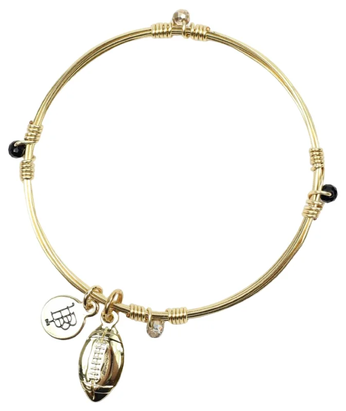 Women’s bangle sets-The Gameday Bangle - Black & Gold