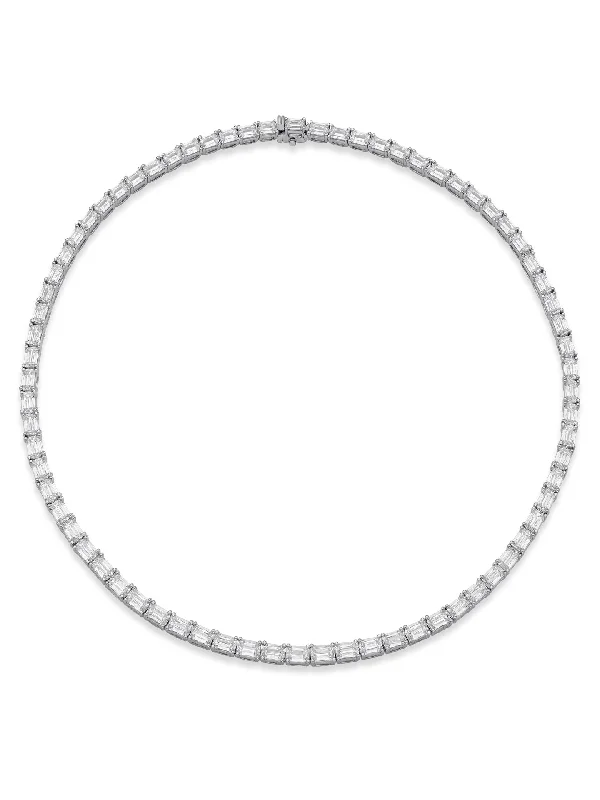 Women’s minimalist necklaces-Classic Ashoka Diamond White Gold Necklace