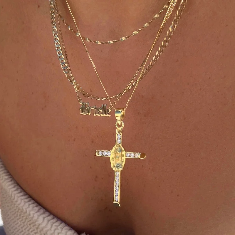 Women’s flower pendant necklaces-Faithful Cross Necklace