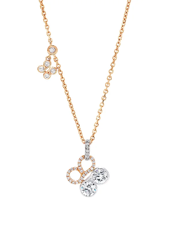 Luxury necklaces for women-Be Boodles Rose Gold Pendant