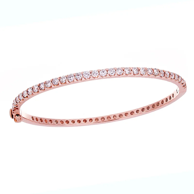 Custom women’s bracelets-Diamond Bangle - BAA11-2CTR