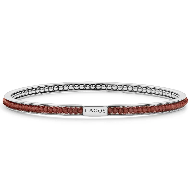 Luxury women’s bracelets-Caviar Icon Garnet Bangle