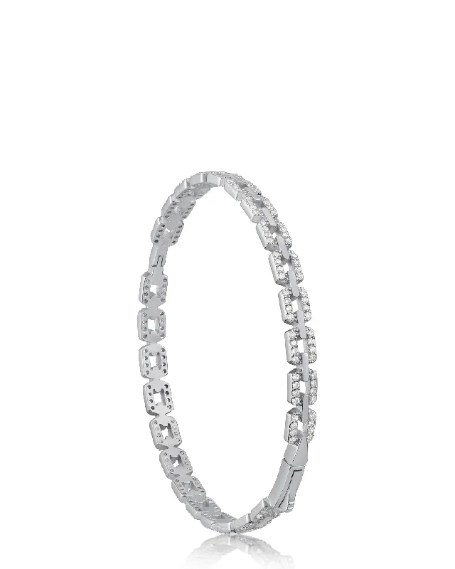 Women’s sparkling bracelets-Pave Link Bangle