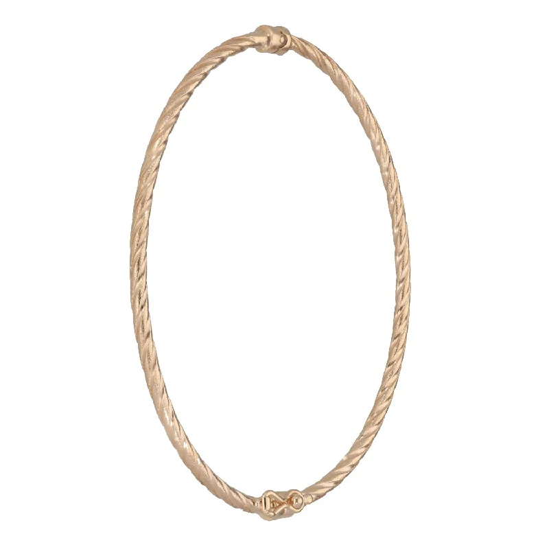 Classic bangles for women-New 9ct Gold Twisted Bangle