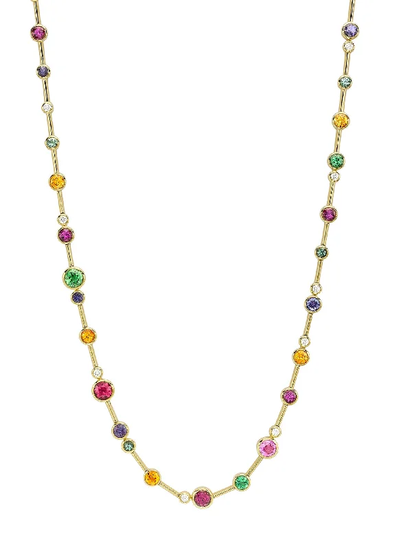 Women’s necklaces with tassels-Raindance Rainbow Yellow Gold Necklace