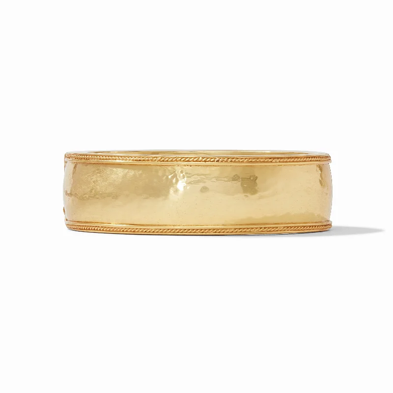 Designer bracelets for women-Cannes Statement Hinge Bangle