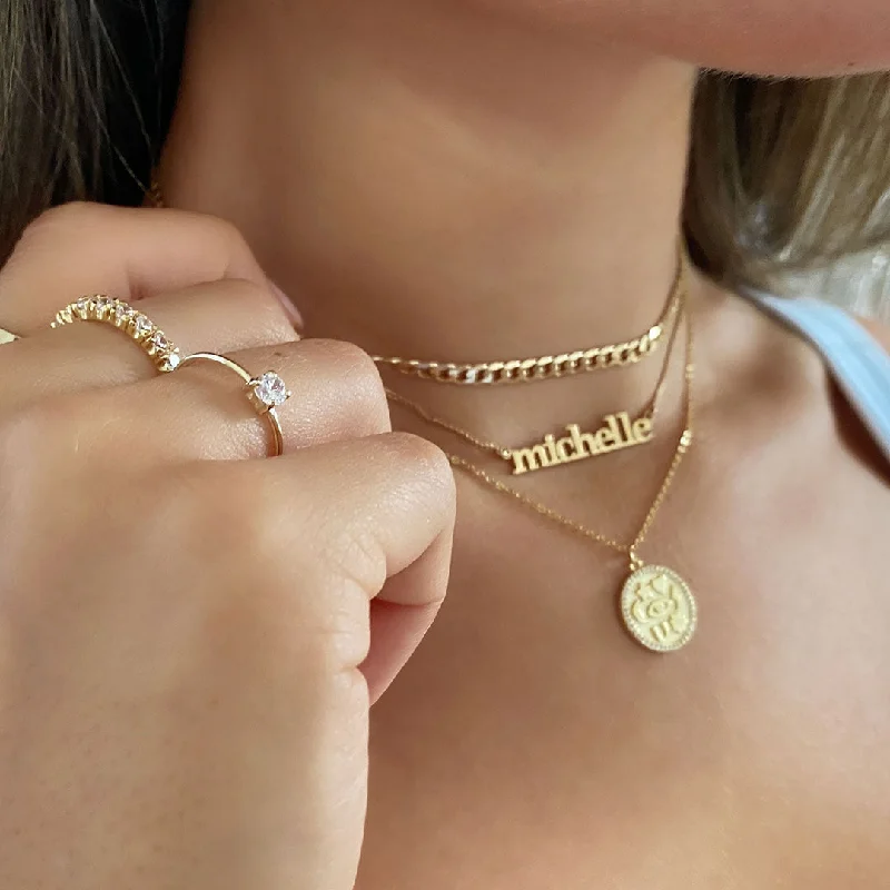 Unique gold necklaces for women-Lowercase Nameplate Necklace