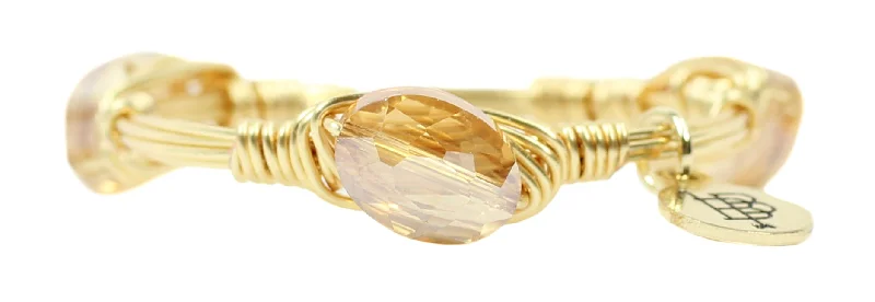 Women’s minimalistic bracelets-Kids' Golden Iridescent Bangle