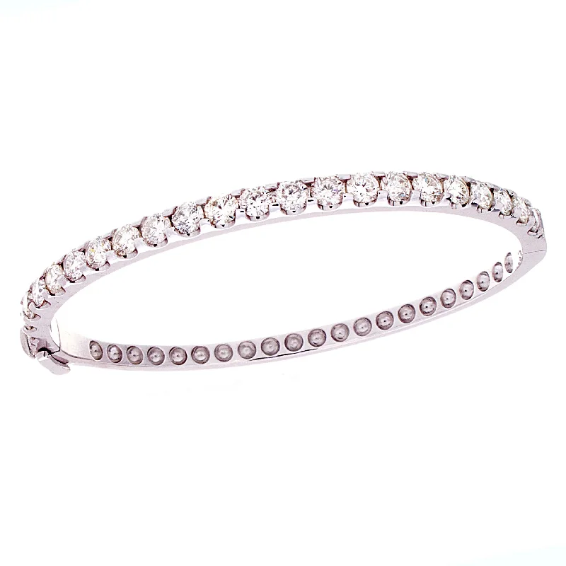 Women’s fashion cuff bangles-Diamond Bangle - BAA11-4CTW