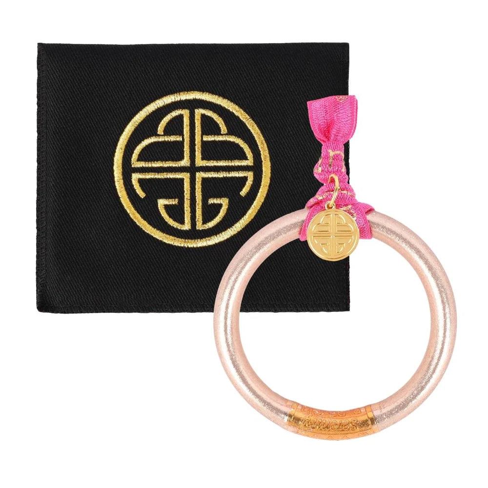 Women’s birthstone bangles-BUDHA CHAMPAGNE TZUBBIE ALL WEATHER BANGLE® (AWB®) - SERENITY PRAYER