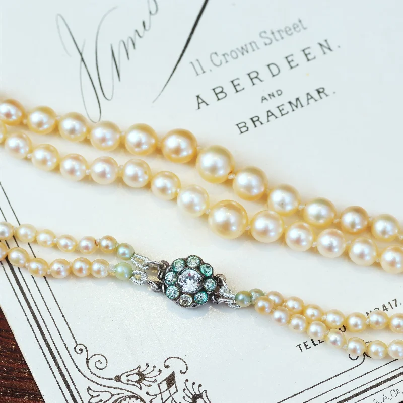 Women’s long necklaces-Classique Style! Vintage Cultured Pearl Necklace