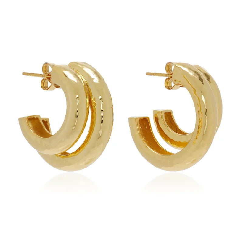 Women’s vintage hoop earrings-Double Hoop