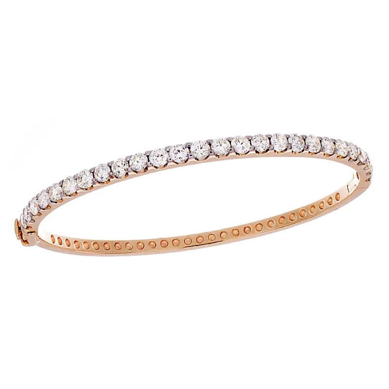 Women’s large statement bangles-Diamond Bangle - BAA11-3CTY