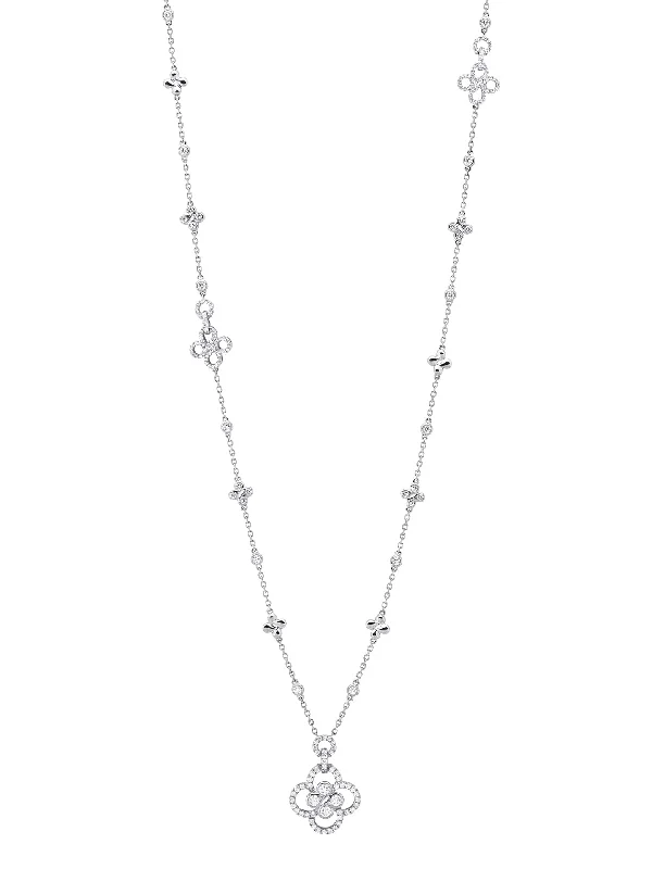 Elegant necklace sets for women-Be Boodles Long White Gold Necklace