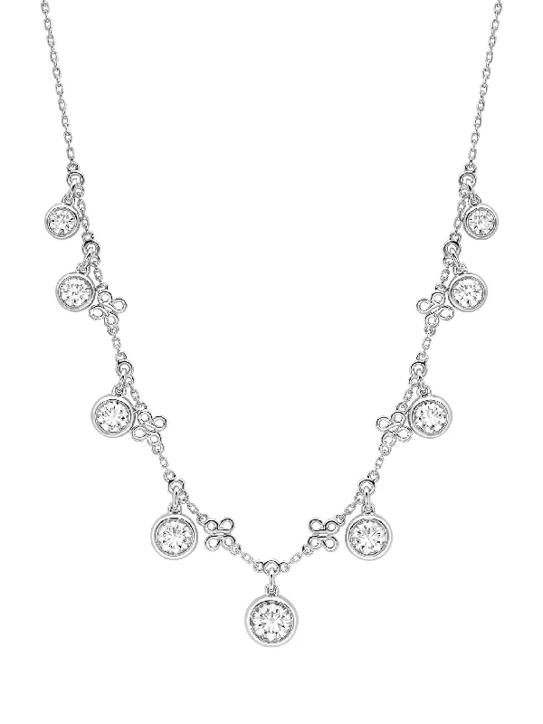 Women’s necklaces with gemstones-Beach Medium Platinum Diamond Necklace