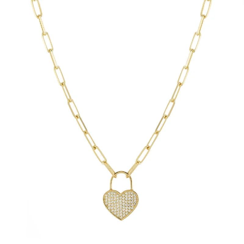 Women’s necklaces with infinity symbols-Studded Heart Necklace