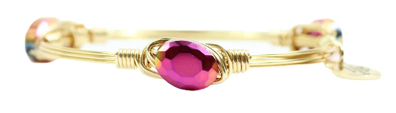 Women’s gold bangles-Kids' Magenta Iridescent Bangle