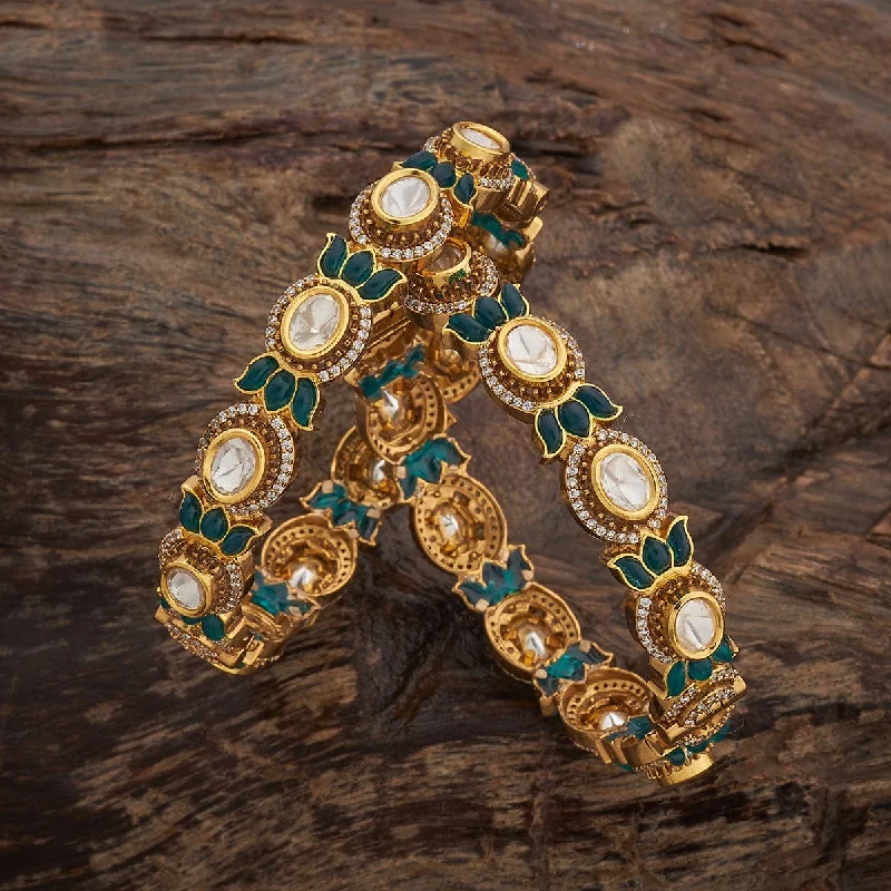 Women’s crystal-encrusted bangles-Kundan Bangle 179684