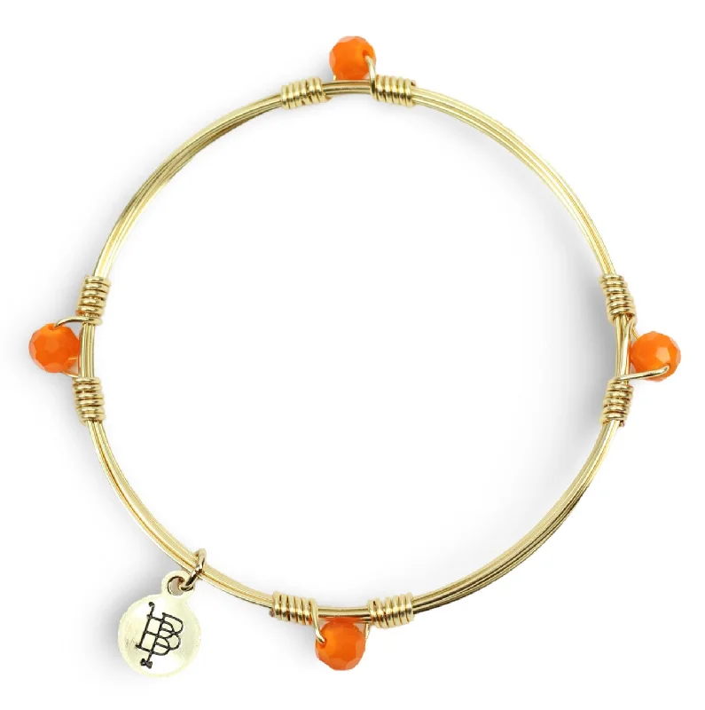 Women’s simple bangles-The Morgan Bangle - Bright Orange