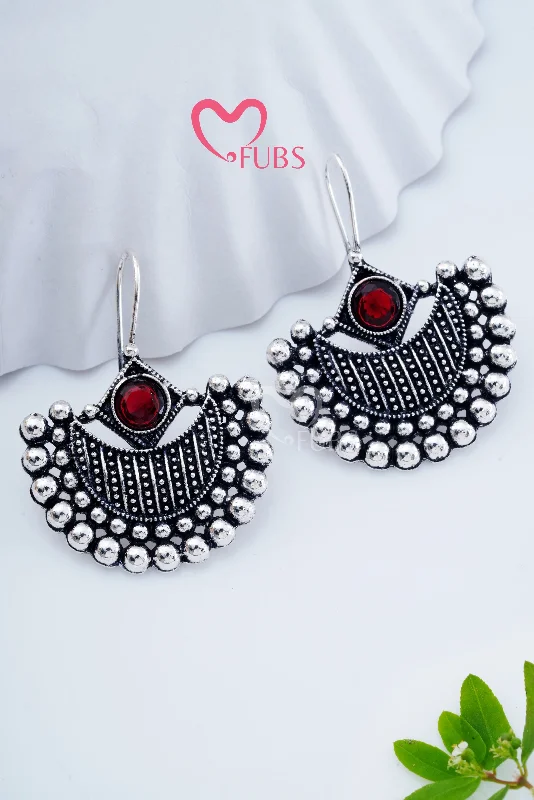 Designer earrings for women-Mystic Moon Chand Bali Earrings