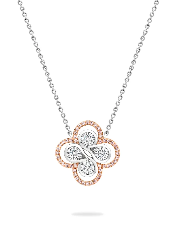 Women’s necklaces with gemstone beads-Be Boodles Pink Diamond Pendant