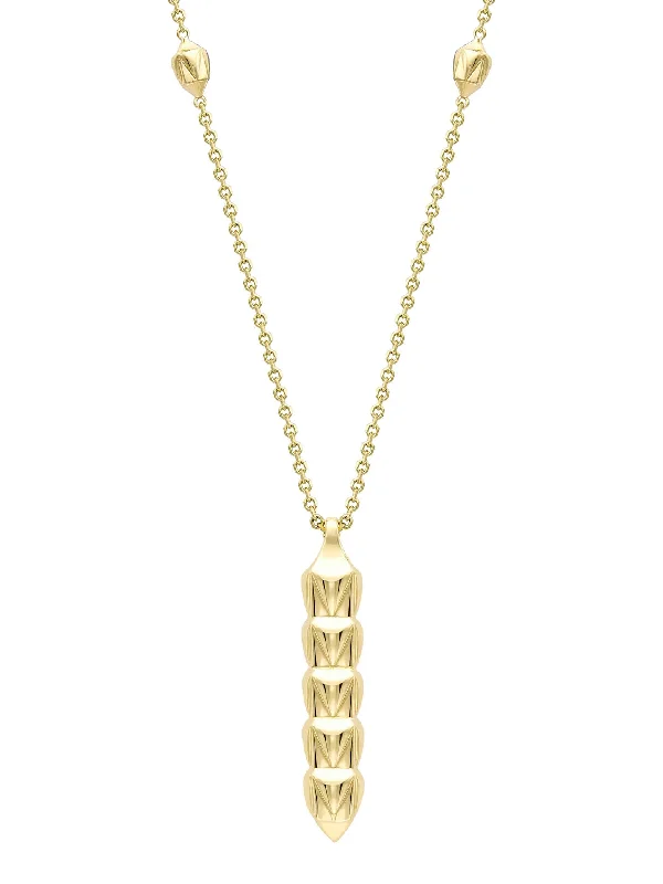 Affordable necklaces for women-Be You Yellow Gold Pendant