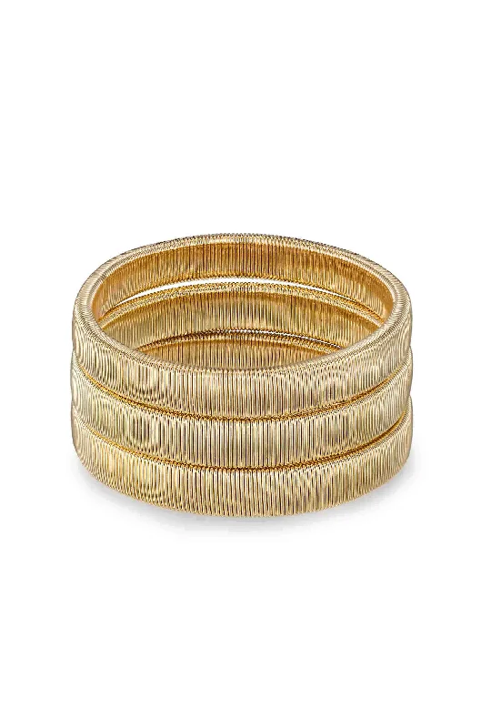 Women’s statement bracelets-Flex Stretch Bangle Set