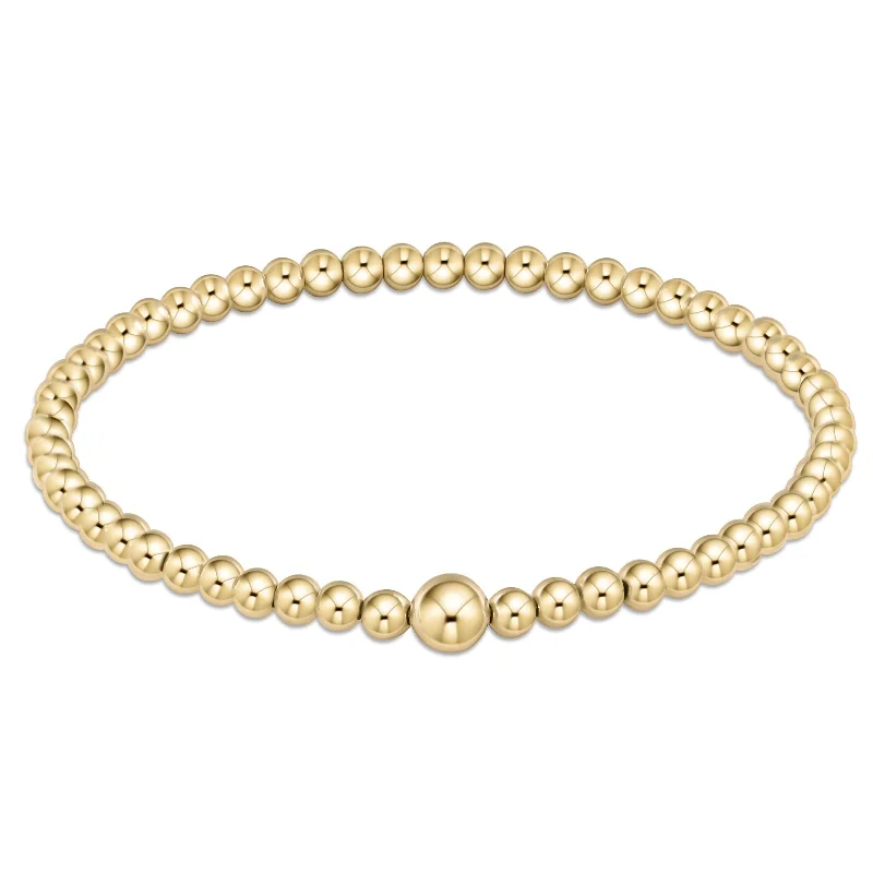 Women’s pearl bracelets-Classic Gold 4mm Bead Bangle