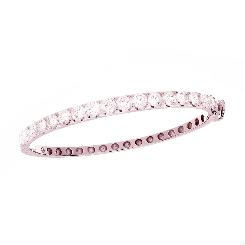 Women’s bangles with ruby stones-Diamond Bangle - BAA11-6CTW