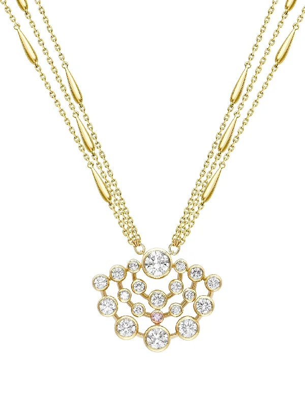 Women’s necklaces for everyday wear-Raindance Chelsea Yellow Gold Diamond Pendant